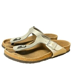Birkenstock Gizeh Thong Silver Girls Size EU34